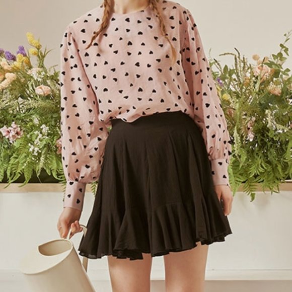 Tops - [Brand New] Heart Dot Blouse